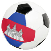 Patriottische Cambodja Vlag Voetbal (Drie kwart)