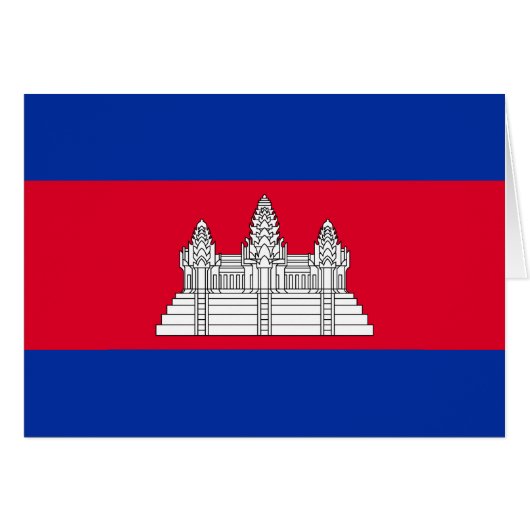 Patriottische Cambodjaanse vlag (Voorkant Horizontaal)