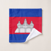 Patriottische Cambodjaanse vlag Bad Handdoek (Wasdoekje)