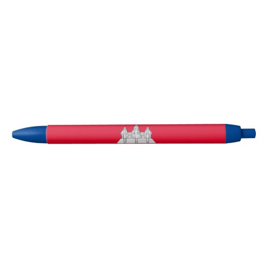 Patriottische Cambodjaanse vlag Blauwe Inkt Pen (Voorkant)