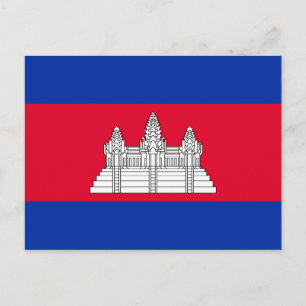 Patriottische Cambodjaanse vlag Briefkaart