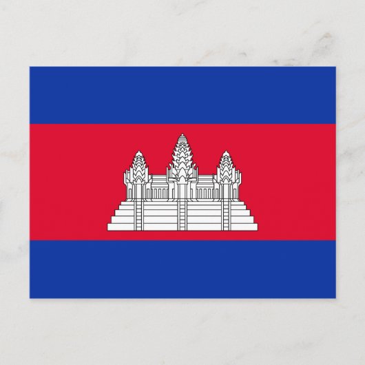 Patriottische Cambodjaanse vlag Briefkaart (Voorkant)