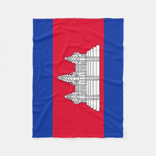 Patriottische Cambodjaanse vlag Fleece Deken (Voorkant)