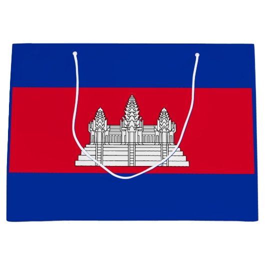 Patriottische Cambodjaanse vlag Groot Cadeauzakje (Voorkant)