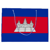 Patriottische Cambodjaanse vlag Groot Cadeauzakje (Achterkant)
