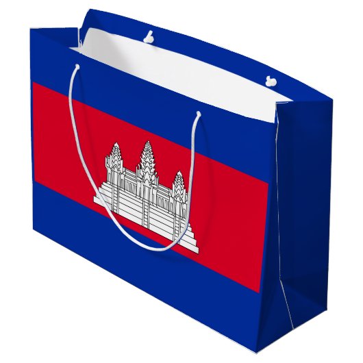 Patriottische Cambodjaanse vlag Groot Cadeauzakje (Achterkant Gekanteld)