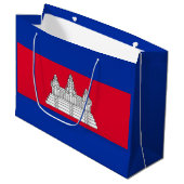 Patriottische Cambodjaanse vlag Groot Cadeauzakje (Voorkant Gekanteld)