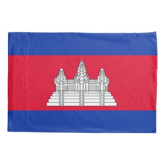 Patriottische Cambodjaanse vlag Kussensloop (Achterkant)