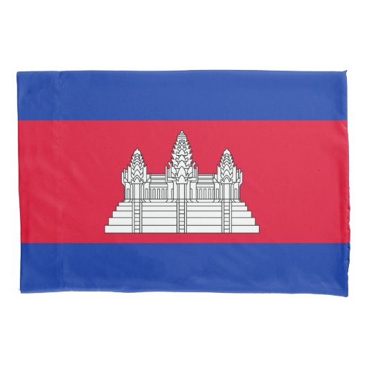 Patriottische Cambodjaanse vlag Kussensloop (Voorkant)
