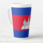 Patriottische Cambodjaanse vlag Latte Mok (Linkerhoek)
