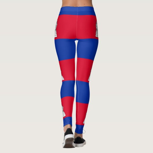 Patriottische Cambodjaanse vlag Leggings (Achterkant)