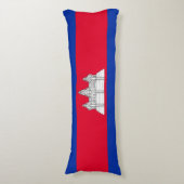 Patriottische Cambodjaanse vlag Lichaamskussen (Voorkant Verticaal)