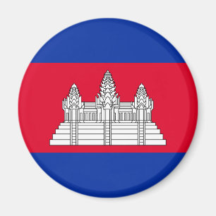 Patriottische Cambodjaanse vlag Magneet