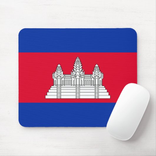 Patriottische Cambodjaanse vlag Muismat (Met muis)