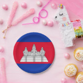 Patriottische Cambodjaanse vlag Papieren Bordje (Feest)
