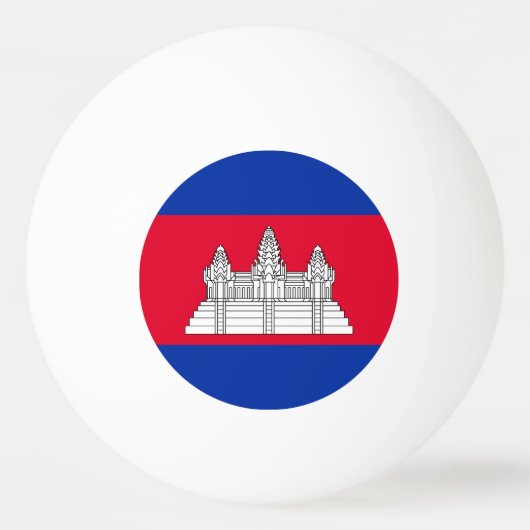 Patriottische Cambodjaanse vlag Pingpongbal (Achterkant)