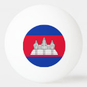 Patriottische Cambodjaanse vlag Pingpongbal (Voorkant)