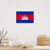 Patriottische Cambodjaanse vlag Poster (Keuken)