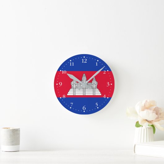 Patriottische Cambodjaanse vlag Ronde Klok (Huis)