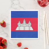 Patriottische Cambodjaanse vlag Servet (Insitu)