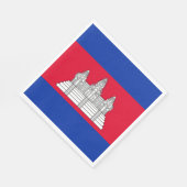 Patriottische Cambodjaanse vlag Servet (Hoek)
