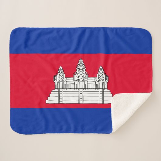 Patriottische Cambodjaanse vlag Sherpa Deken (Voorkant (horizontaal))