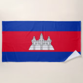 Patriottische Cambodjaanse vlag Strandlaken (Voorkant)