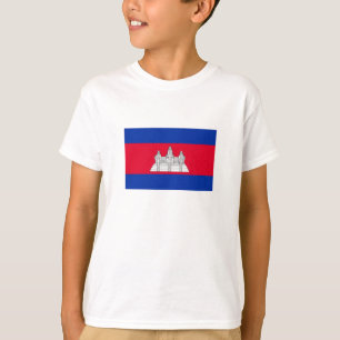 Patriottische Cambodjaanse vlag T-shirt
