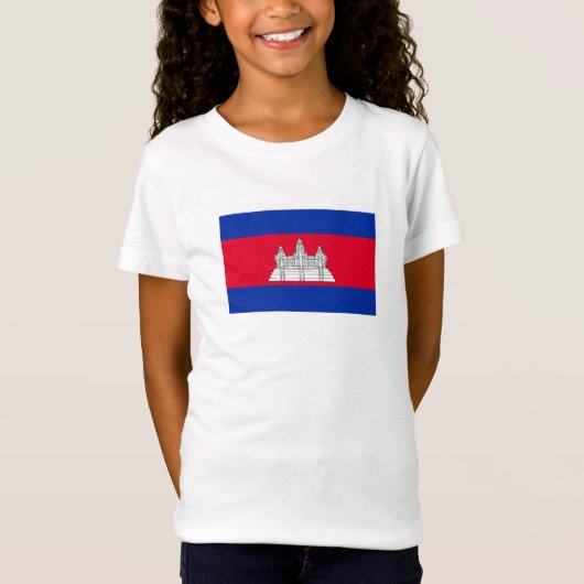 Patriottische Cambodjaanse vlag T-shirt (Voorkant)