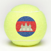 Patriottische Cambodjaanse vlag Tennisballen (Voorkant)