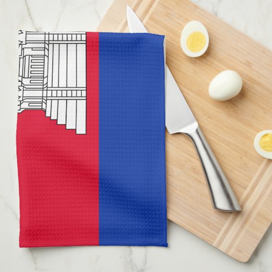 Patriottische Cambodjaanse vlag Theedoek (Quarter Fold)