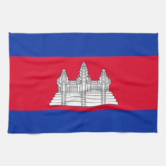 Patriottische Cambodjaanse vlag Theedoek (Horizontaal)