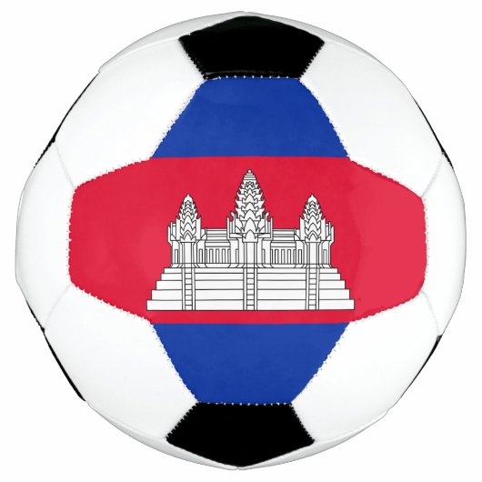 Patriottische Cambodjaanse vlag Voetbal (Voorkant)