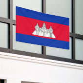 Patriottische Cambodjaanse vlagbanner Spandoek (Buitenkant Gebouw)