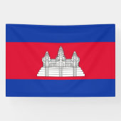 Patriottische Cambodjaanse vlagbanner Spandoek (Horizontaal)