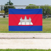 Patriottische Cambodjaanse vlagbanner Spandoek (Insitu)