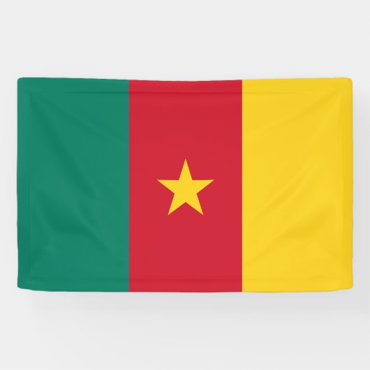 Patriottische Cameroense Vlag Banner (Horizontaal)