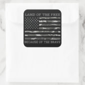 Patriottische Camo American Vlag Land van de Vrije Vierkante Sticker (Tas)