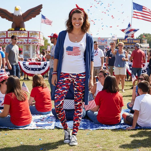 Patriottische Camo Leggings