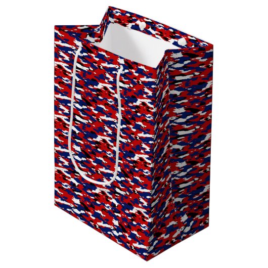Patriottische camo medium cadeauzakje (Voorkant Gekanteld)