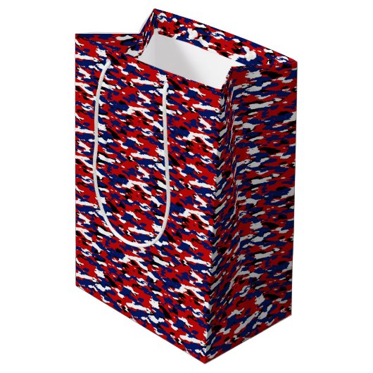 Patriottische camo medium cadeauzakje (Achterkant Gekanteld)