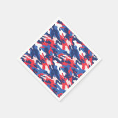 Patriottische Camo Rood Wit Blauw USA Amerikaanse  Servet (Hoek)