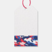 Patriottische Camo Rood Wit Blauw USA Vrijheid Cadeaulabel (Achterkant)