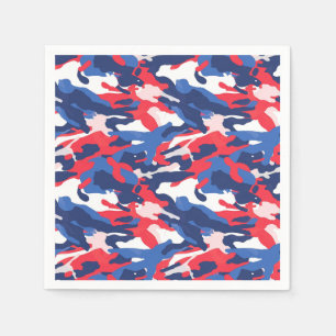 Patriottische Camo Rood Wit Blauw USA Vrijheid Servet