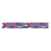 Patriottische Camo Rood Wit Blauw VS Vrijheid Mili Grosgrain Lint (Voorkant)