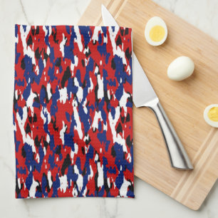 Patriottische camouflage theedoek