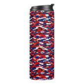 Patriottische camouflage thermosbeker (Gedraaid links)