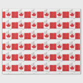 Patriottische CANADA FLAG Canadian Map Maple Leaf Cadeaupapier (Vlak)