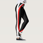 Patriottische Canada Maple met naam en zijstrepen Leggings (Rechts)