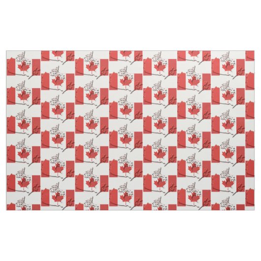 Patriottische CANADA-vlag Stof (Fat Quarter)